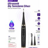 Exenar Diş Taşı Temizleme Cihazı Şarjlı Diş Fırçası Sonik Ultrasonik Akıllı Diş Taşı Temizleyici 5 Mod Ipx8 - Siyah
