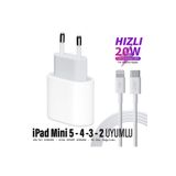 EXENAR iPad Mini 5 Mini 4 Mini 3 - 2 Tablet Uyumlu 20W HIZLI Şarj Aleti Adaptörü 20W Ligtning Şarj Kablosu