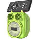 Exenar Kablosuz Bluetooth Hoparlör Speaker Telefon Tutucu Rgb Hoparlör Renkli Işıklı Ses Bombası 5W - Yeşil