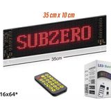 Exenar LED Matrix Panel 35CM x 10CM Rgb Ekran Kumandalı Telefon Kontrollü LED Ekran Vitrin Kayan Yazı 20X64 - Siyah