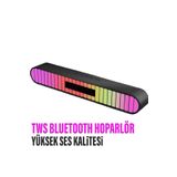 EXENAR RGB Işıklı Bluetooth Hoparlör TWS Çift Hoparlör Bağlantı Speaker Kaliteli Ses Bombası 1800 mAh
