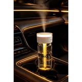 Exenar Şarjlı Hava Nemlendirici Araç Içi Ambiyanslı H2O Mini Buhar Makinesi LED Işıklı Humidifier Nem Cihazı - Beyaz