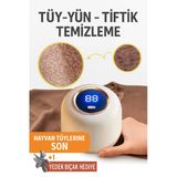 Exenar Şarjlı Tüy Toplama Tiftik Temizleme Cihazı Dijital Ekran 3 Kademe Kazak Tiftik Temizleyici 6 Bıçaklı