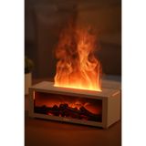 EXENAR Şömine Görünümlü Alev Efektli Hava Nemlendirici 3D Alev Aroma Difüzörü Aroma Terapi Buhar Makinesi