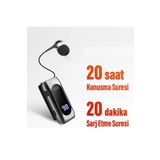 EXENAR Titreşimli Makaralı Bluetooth Kulaklık Kablosuz Kulaklık Titreşimli Led Ekranlı 20 Saat