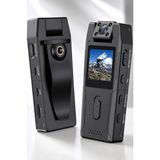 Exenar Yesido KM25 Yaka Vücut Kamerası Gece Görüşlü Aksiyon Kamera Body Camera 1080P 1.3inch Hd Ekranlı - Siyah