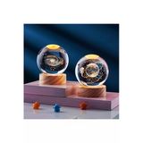 Exenet Kristal Cam Kar Küresi 2'Li Set Gezgin Kız & Toz Bulutu Özel Lazer İşleme Usb Hediyelik 3D Led Dekor Vitrin