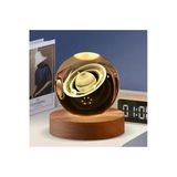 Exenet Kristal Cam Küre Satürn Led Lamba Gün Işığı 3D Top Hediyelik Eşya Usb Dekoratif Sürpriz Kar Küresi