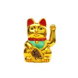Exenet Pati Sallayan Japon Şans Kedisi Maneki Neko - Altın Renk Feng Shui Bereket Ve Uğur Getiren Dekoratif