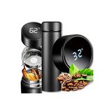 Exenet Premium Lcd Ekran Dijital Göstergeli Dokunmatik Paslanmaz Çelik Termos Matara Akıllı Su Şişesi 500Ml