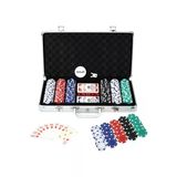 Exenet Premium Seri Özel Metal Çantalı Profesyonel Poker Seti 300 Çip Casino Oyunu Texas Hold'em Horse Set