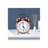 Exenet Retro Tarzı Çalar Saat – Vintage Bakır Analog Quartz Alarmlı Masa Saati Mega Boy Dekoratif Hediyelik