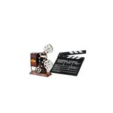 Exenet Sinema Film Makinesi Tasarım Hareketli Müzik Kutusu Klaket Hediyeli 2'Li Set Dekoratif Sanat Paketi