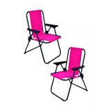 Exent 2 Adet Lüx Çocuk Piknik Sandalyesi 2-6 Yaş Mini Kamp Sandalyesi-Pembe