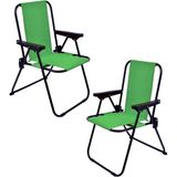 Exent 2 Adet Lüx Çocuk Piknik Sandalyesi 2-6 Yaş Mini Kamp Sandalyesi-Yeşil