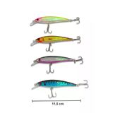 Exent, 4 Adet 13 Gr. 11,5 Cm 6 Kancalı Suni Balık Yemi, Rapala-Gerçek Görünümlü Suni Yem