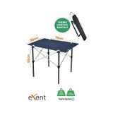 Exent 50x70 Cm Kamp Masası Katlanabilir Masa, Piknik Masası, Siyah Taşıma Çantalı-lacivert Çok Renkli