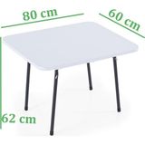 Exent 60X80 cm Kamp Masası, Piknik, Bahçe Balkon Plaj Masası Katlanır Masa-Beyaz - xx - Renkli