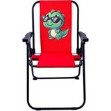 Exent Baby Dinazor 2-6 Yaş Kırmızı Çocuk Piknik Sandalyesi, Çocuk Kamp Sandalyesi