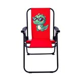 Exent Baby Dinazor 2-6 Yaş Lüx Çocuk Piknik Sandalyesi-Mini Kamp Sandalyesi-Kırmızı