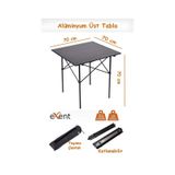 Exent Katlanır Kamp Masası, Suya Yağmura Dayanıklı Piknik Masası, Taşıma Çantalı - 70 Cm Çok Renkli
