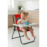 Exent Kids 2–6 Yaş, Baby Dinazor Katlanır Portatif Mama Sandalyesi, Tak-Çıkar Masa Ile-Kırmızı - Çok Renkli