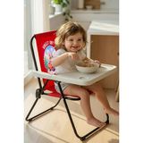 Exent Kids 2–6 Yaş, Sweet Cat Katlanır Portatif Mama Sandalyesi, Tak-Çıkar Masa Ile-Kırmızı - Çok Renkli