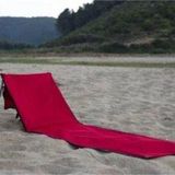 Exent Şezlong Portatif Katlanır Kademeli Rahat Kurulum Cepli Kırmızı Şezlong