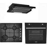 Exep E5E EO330 EF200 3'lü Ankastre Set Siyah Emaye Modern Mutfak Uyumlu A+ Enerji Sınıfı