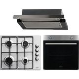 Exep Inox Aspiratörlü 3'Lü Ankastre Set(F6plus-Eo330-Ef200ınox)