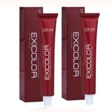 Exicolor 1.1 Mavi Siyah 2 Adet Tüp Saç Boyası + 2 Adet Sıvı Oksidan