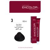 Exicolor 3 KOYU KAHVE Kalıcı Krem Saç Boyası 60ml