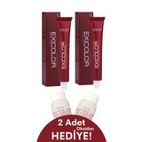 Exicolor 60 ml 1000 Ekstra Açık Sarı 2 Adet Oksidan 4'lü Krem Saç Boyası