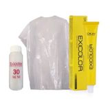 Exicolor 60 ml Tüp 12.00 Yoğun Doğal Süper Açıcı Saç Boyası + 30 Volüm Peroksit + Boya Naylonu