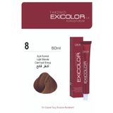 Exicolor 8 AÇIK KUMRAL Kalıcı Krem Saç Boyası 60ml