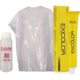 Exicolor Saç Boyası Tüp 60 ml - Şampanya + 30 Volüm Peroksit + Boya Naylonu