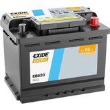Exide Eb620 12V 62Ah 540A Standart Akü ( Üretim Tarihi:2025)