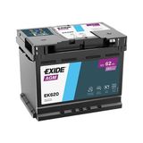 Exide Exıde EK620 12V 62AH 680A Start Stop Agm Akü (Üretim TARIHI:2025)