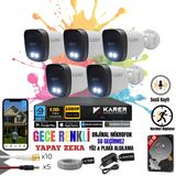 EXİTCAM 5 Kameralı Full HD Sesli AHD Güvenlik Seti – 8 Kanal DVR, 320 GB HDD, Renkli Gece Görüşü, Yüz ve Araç Algılama, IP66