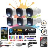 EXİTCAM 6 Kameralı Full HD Sesli AHD Güvenlik Seti – 8 Kanal DVR, 320 GB HDD, Renkli Gece Görüşü, Yüz ve Araç Algılama, IP66