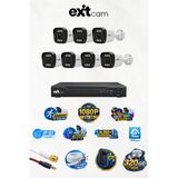 Exitcam 7 Kameralı 2 Mp 1080P Full Hd Ahd Güvenlik Kamera Seti - Gece Renkli 320Gb Hdd 8 Kanal Dvr