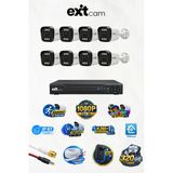 Exitcam 8 Kameralı 2 Mp 1080P Full Hd Ahd Güvenlik Kamera Seti - Gece Renkli 320Gb Hdd 8 Kanal Dvr