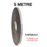 EXİZ TİCARET 5 Metre Yapışkanlı Şerit Mıknatıs Magnet - Genişlik 1.2 Cm Kalınlık 1.2 Mm