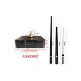 EXİZ TİCARET Askısız 14 mm Akar Sessiz Duvar Saati Mekanizması -Metal akrep-yelkovan-saniye-Yeni Model 66