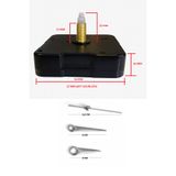EXİZ TİCARET Askısız 22 mm Akar Sessiz Duvar Saati Mekanizması -Metal akrep-yelkovan-saniye-Küçük Model 46