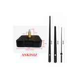 EXİZ TİCARET Askısız 22 mm Akar Sessiz Duvar Saati Mekanizması -Metal akrep-yelkovan-saniye-Yeni Model 69
