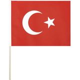 Exiz Ticaret Çıtalı Sopalı Bayrak Battal Boy 80 Adet Türk Bayrağı - Kırmızı
