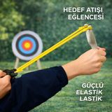 Exiz Ticaret Profesyonel Sapan-Güçlü Lastik-Dayanıklı gövde-Ergonomik Tutuş-Outdoor Kamp Eğlence Sapanı- - Gri