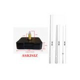 EXİZ TİCARET Saat Mekanizması 1. Sınıf Akar Sessiz Saat Mekanizması 22 Mm Şaft Askısız 3d Saatlerle Uyumlu Gümüş