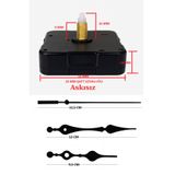 EXİZ TİCARET Saat Mekanizması,quartz Akar Saat Mekanizması 16 Mm Ve Seti (AKREP - YELKOVAN - SANİYE) Askısız